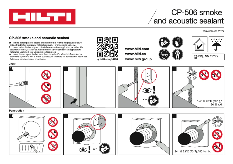 Página 1 del manual Manual de usuario Hilti CP-506