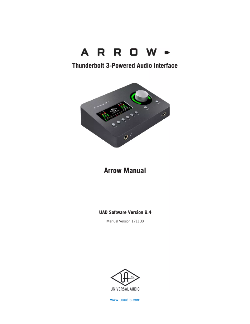 Image de la première page du manuel de l'appareil Arrow