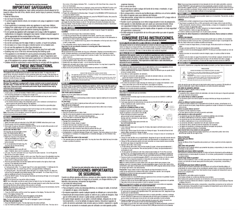 Página 1 del manual Manual de usuario Black & Decker CM625BC