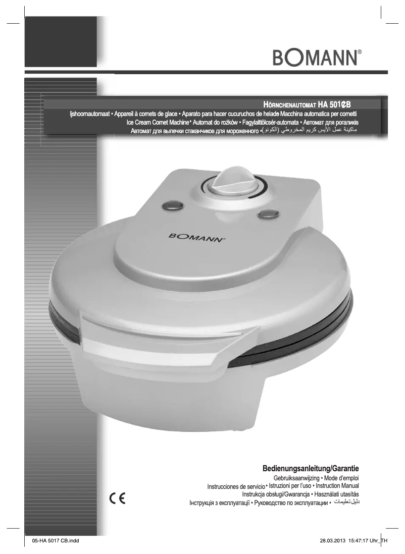 Page 1 de la notice Manuel utilisateur Bomann HA 5017 CB