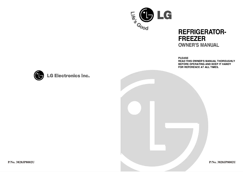 Page 1 de la notice Manuel utilisateur LG GR-U212RL
