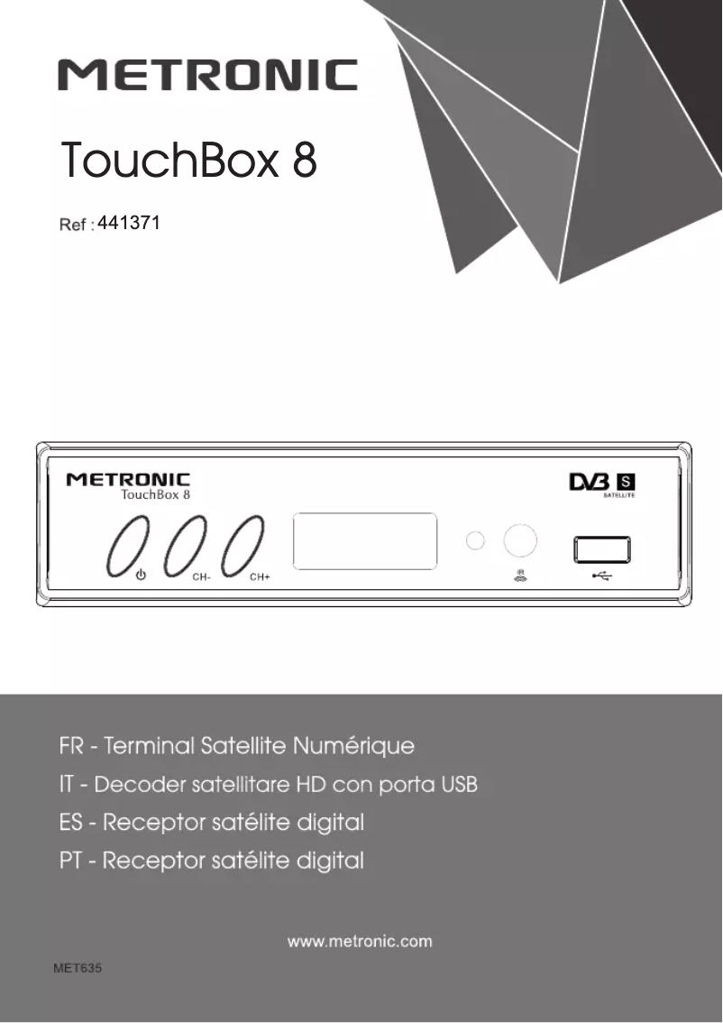 Page n°1 - Manuel utilisateur Metronic TouchBox 8