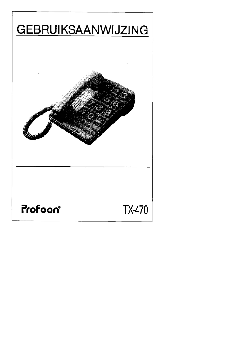 Page 1 de la notice Manuel utilisateur Profoon TX-470