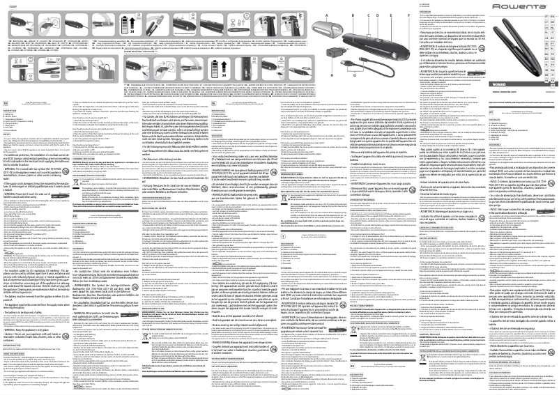 Page 1 de la notice Manuel utilisateur Rowenta Elite Touch Up & Go SF1312