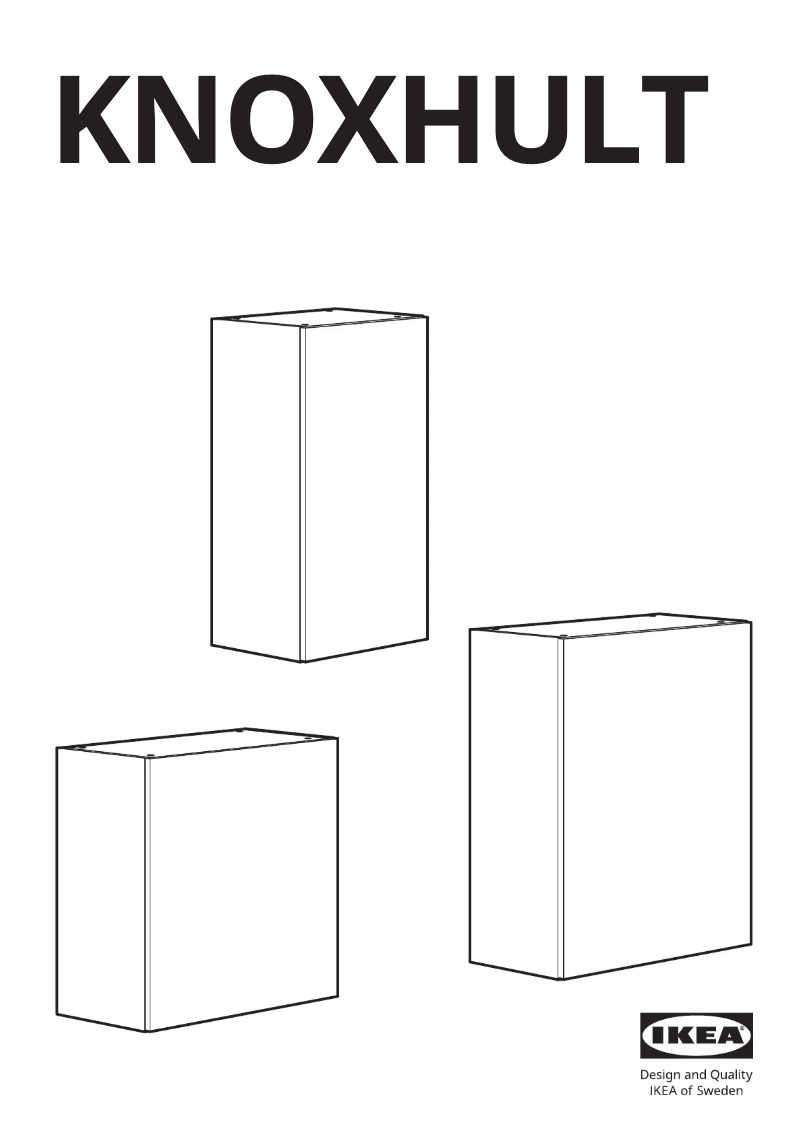 Page 1 de la notice Manuel utilisateur Ikea KNOXHULT 404.963.10