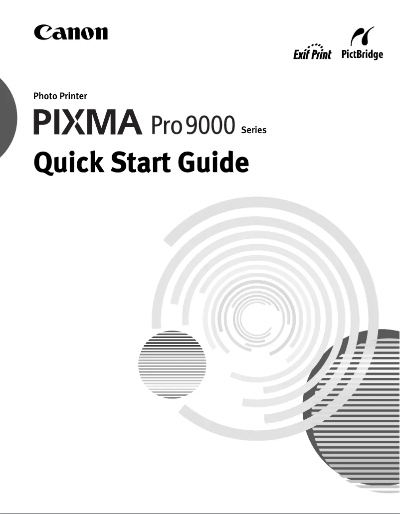 Image de la première page du manuel de l'appareil Pixma Pro9000