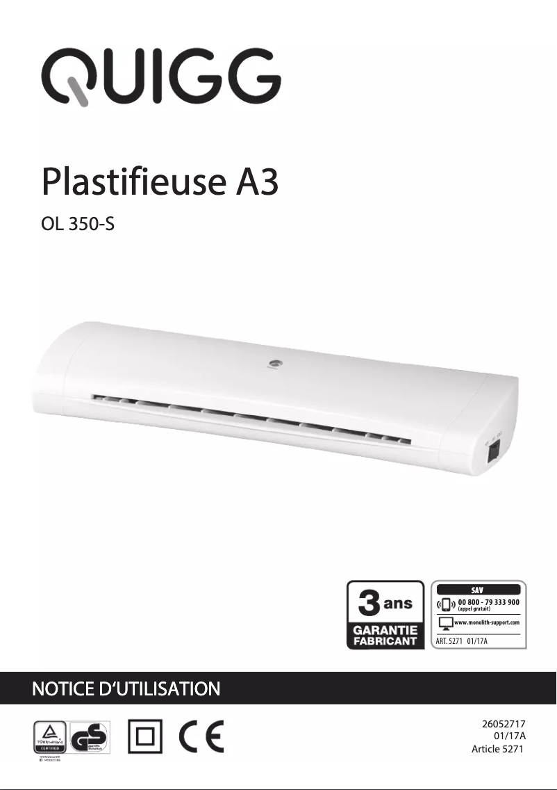 Image de la première page du manuel de l'appareil OL 350-S