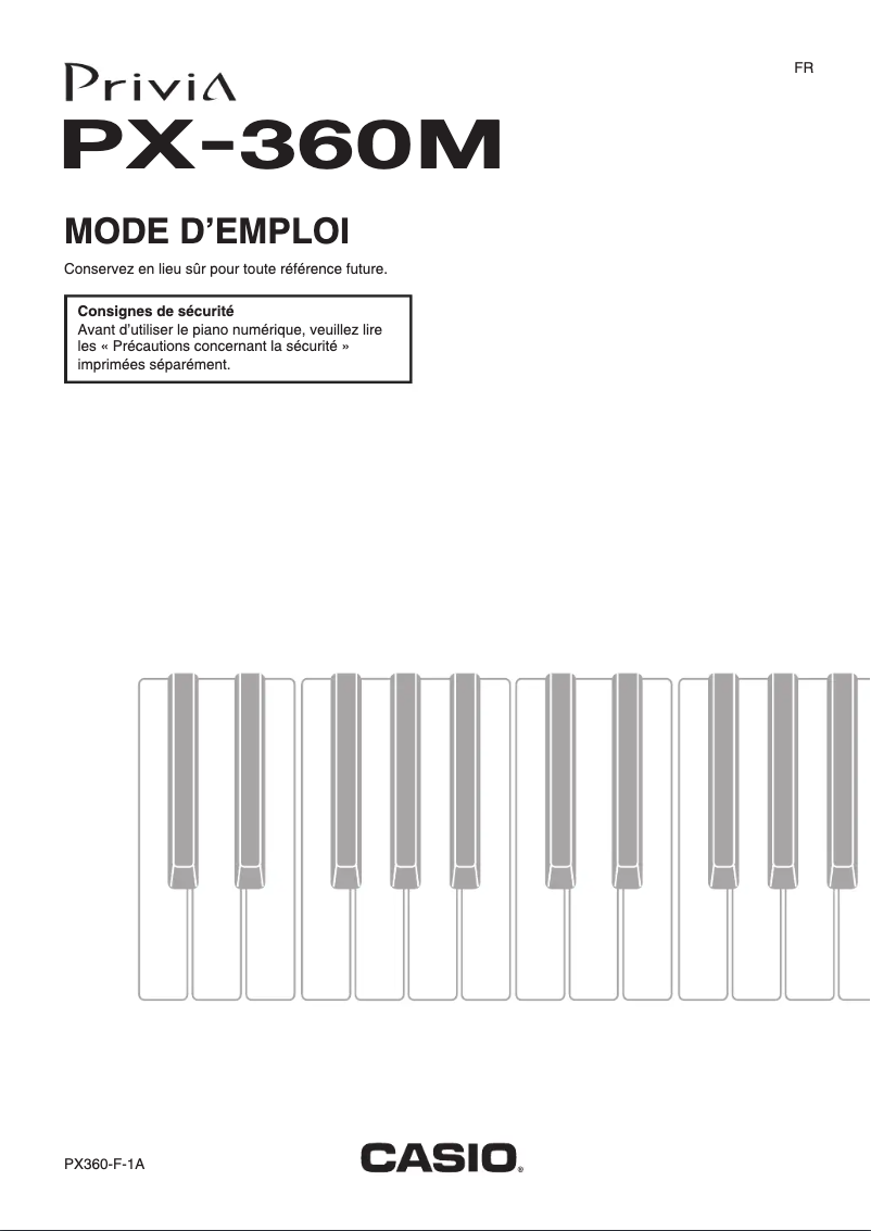 Page 1 de la notice Manuel utilisateur Casio Privia PX-360