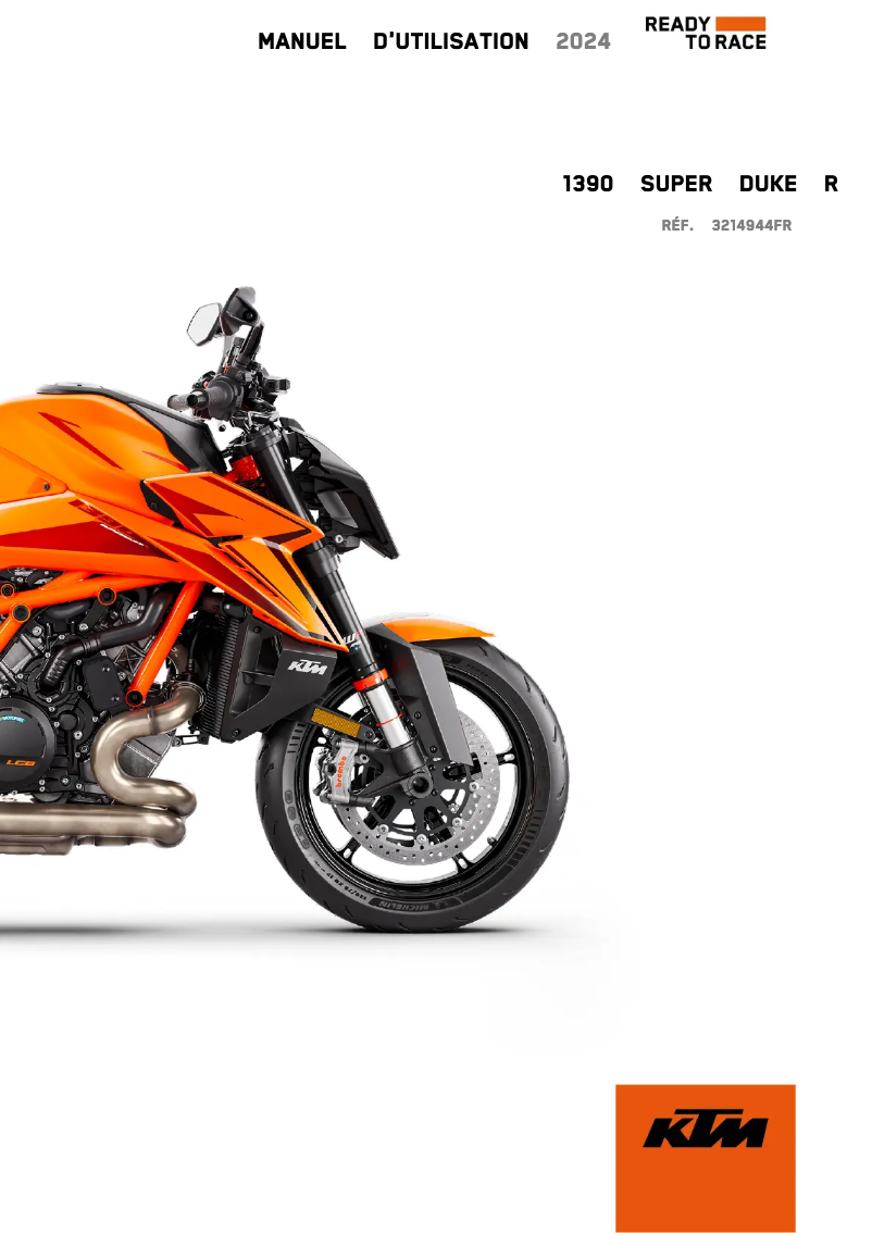 Page n°1 - Manuel utilisateur KTM 1390 Super Duke R (2024)