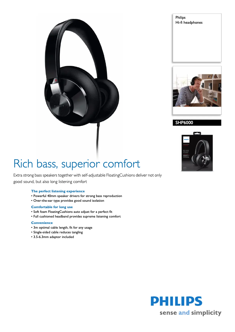 Image de la première page du manuel de l'appareil SHP6000