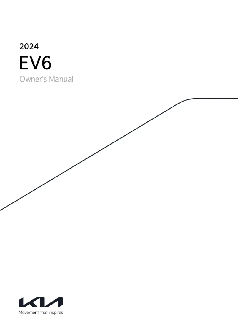Image de la première page du manuel de l'appareil EV6 (2024)