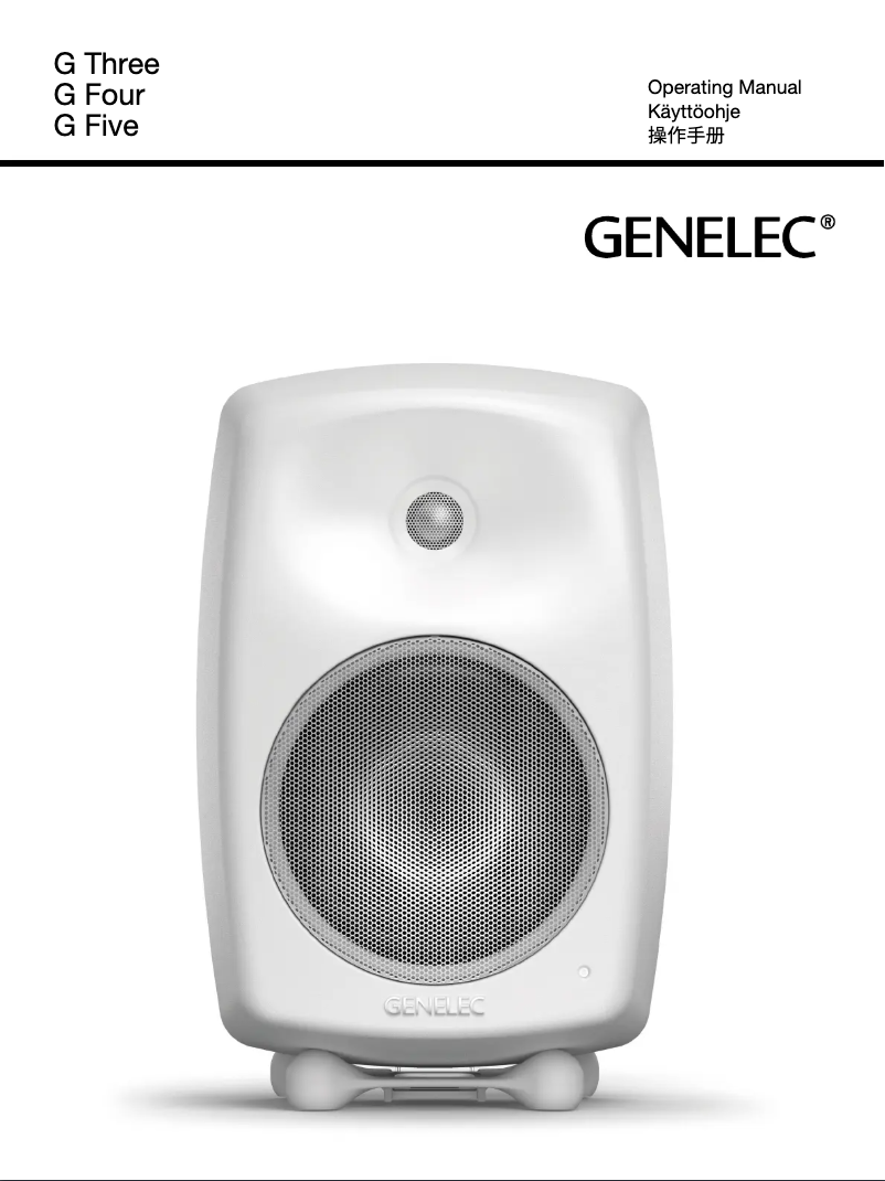 Page 1 de la notice Manuel utilisateur Genelec G Three