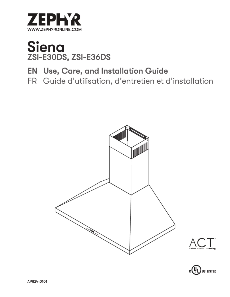 Page 1 de la notice Manuel utilisateur Zephyr ZSI-E36DS