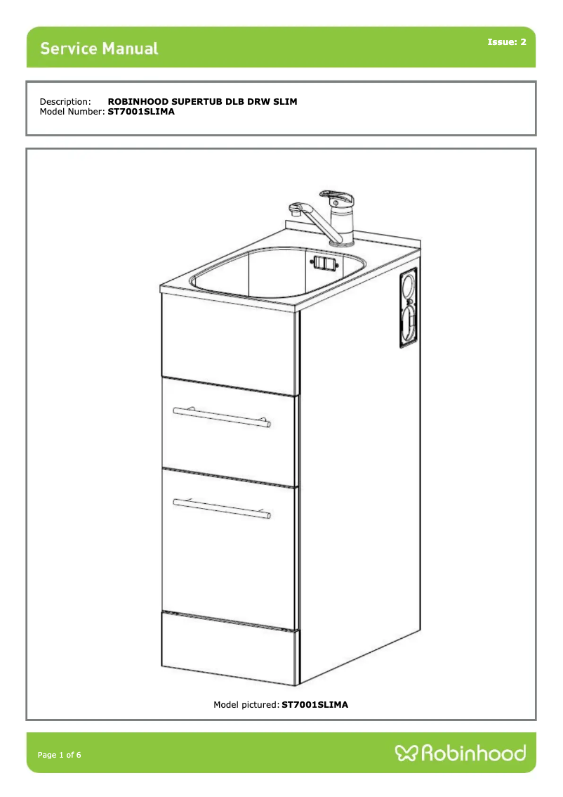 Image de la première page du manuel de l'appareil ST7001SLIMA
