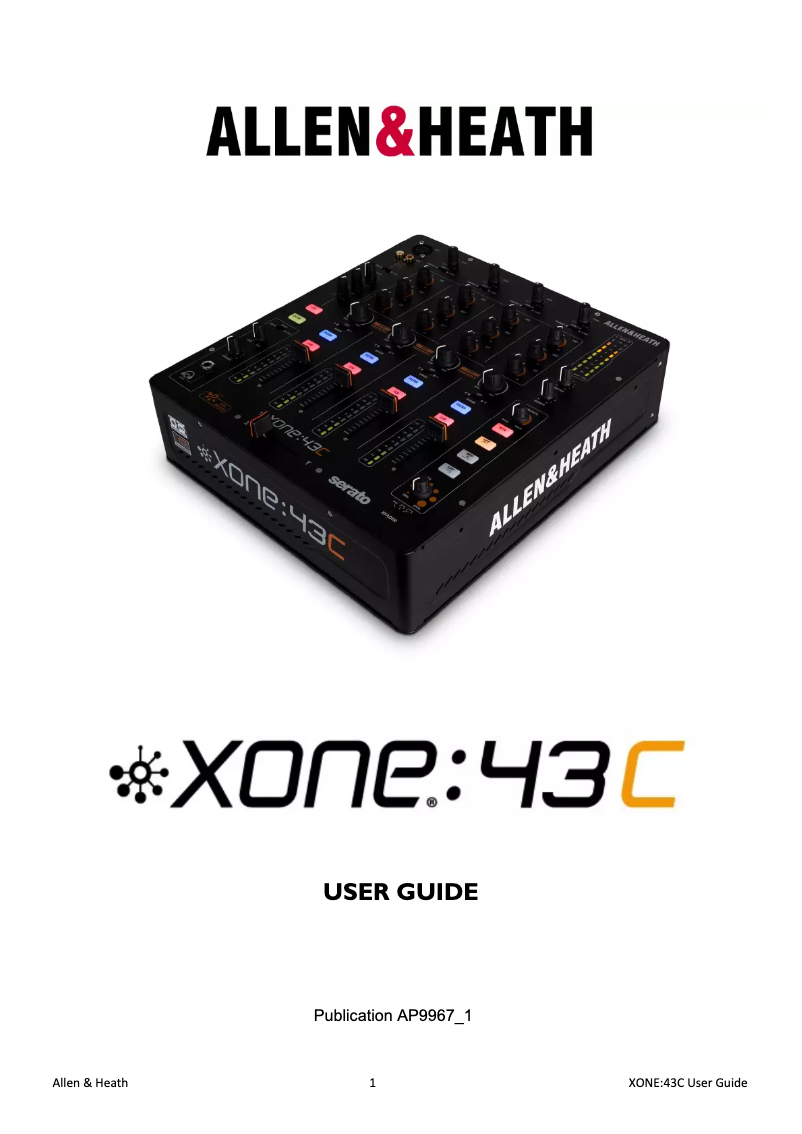 Page n°1 - Manuel utilisateur Allen & Heath Xone:43C