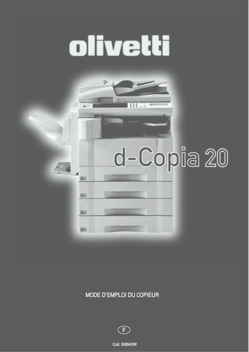 Image de la première page du manuel de l'appareil d-Copia 20