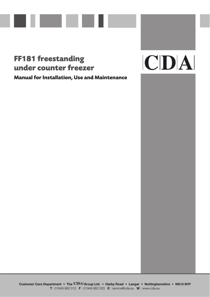 Image de la première page du manuel de l'appareil FF181WH