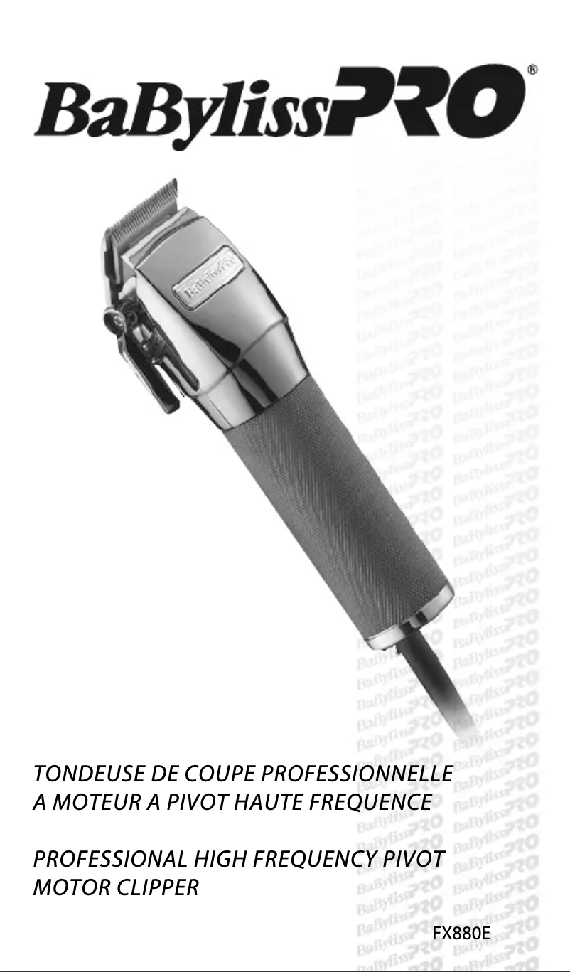 Page 1 de la notice Manuel utilisateur BaByliss FX880E