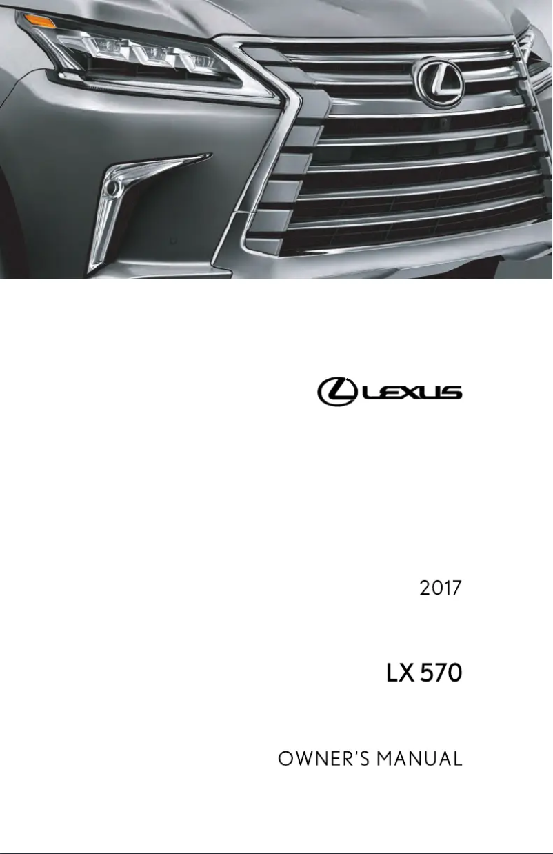 Image de la première page du manuel de l'appareil LX 570 (2017)