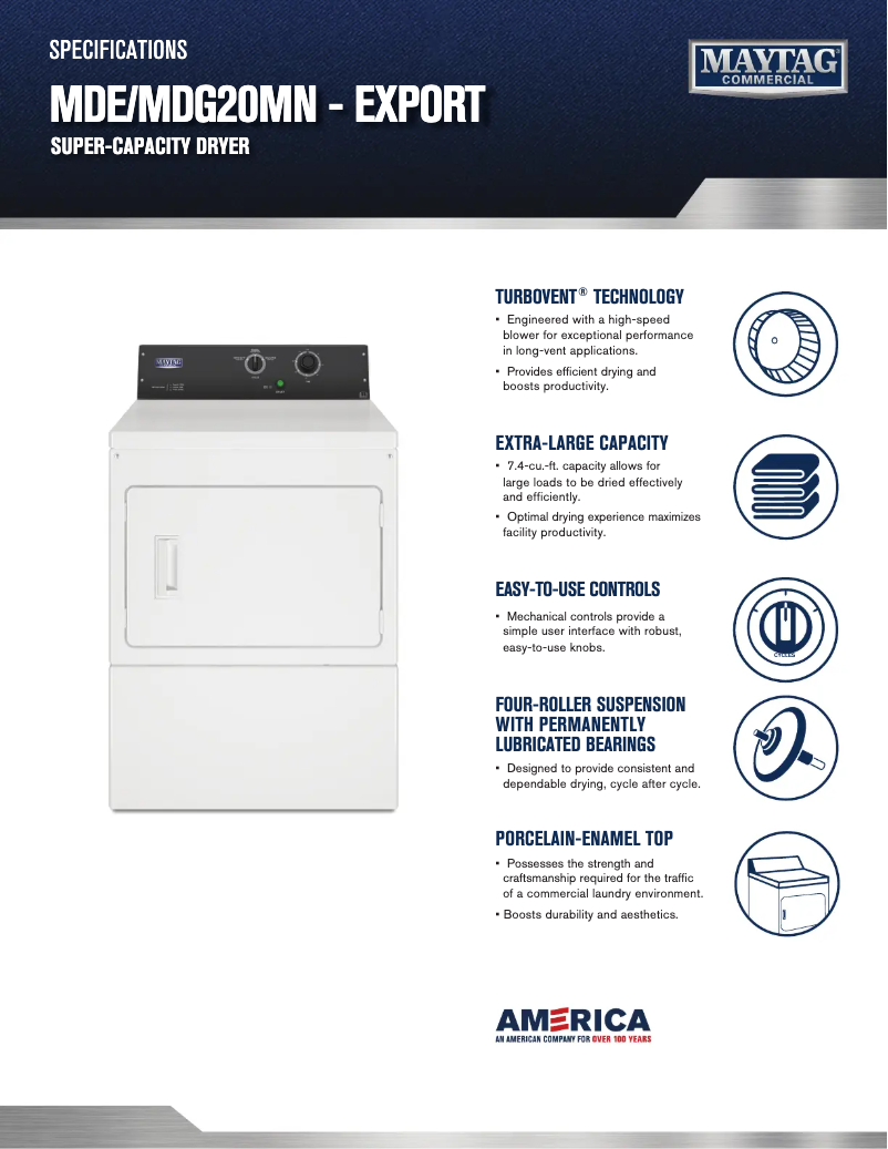 Page n°1 - Fiche technique Maytag MDG20MNB