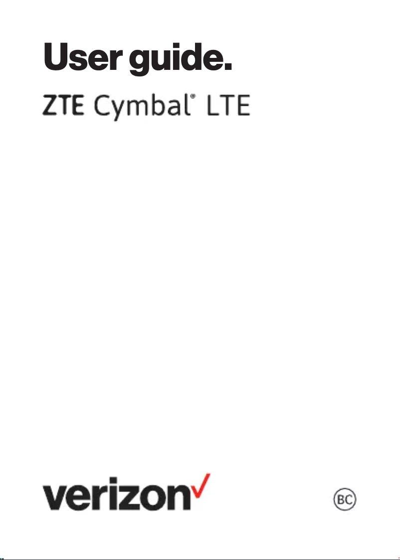 Page 1 de la notice Manuel utilisateur ZTE Cymbal LTE