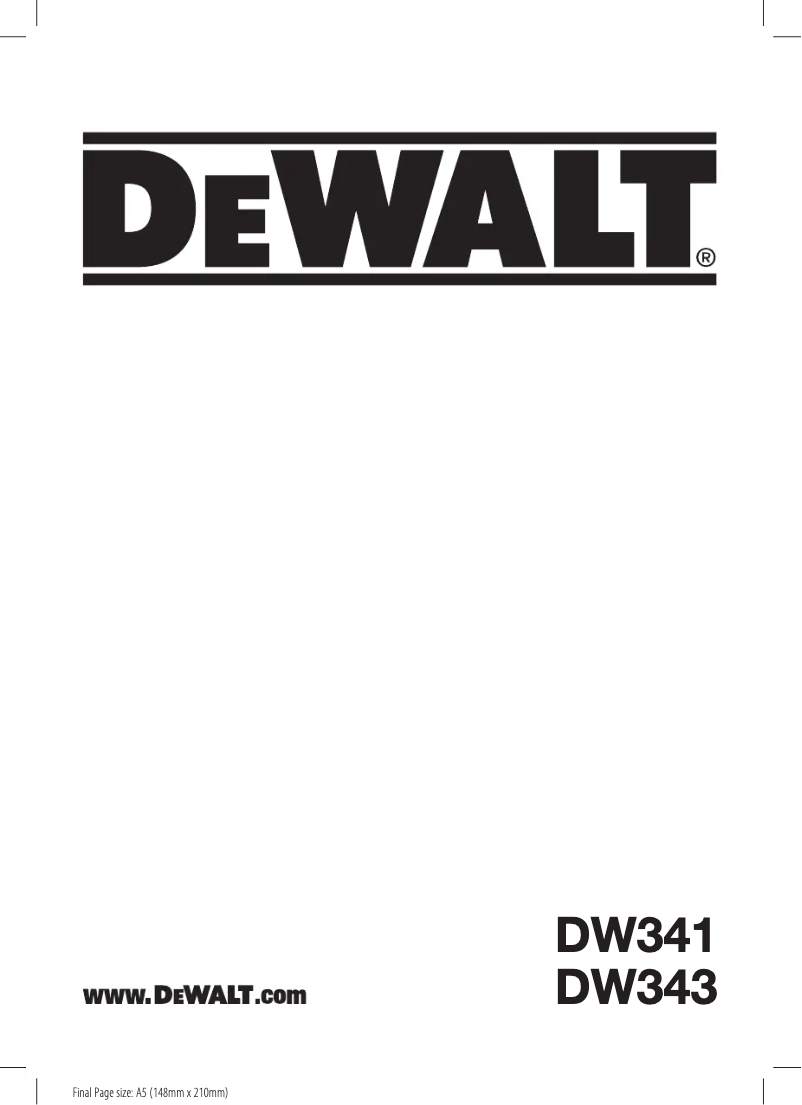 Página 1 del manual Manual de usuario DeWalt DW341K