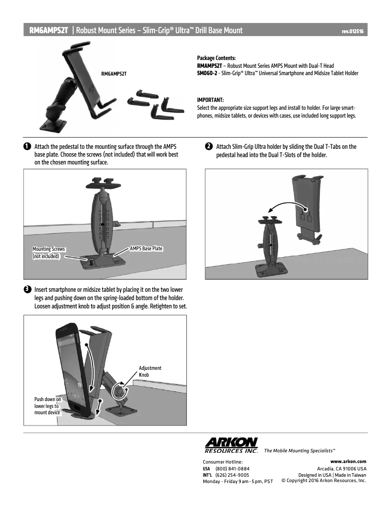 Page 1 de la notice Manuel utilisateur Arkon RM6AMPS2T