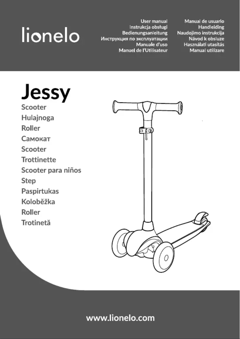 Page 1 de la notice Manuel utilisateur Lionelo Jessy