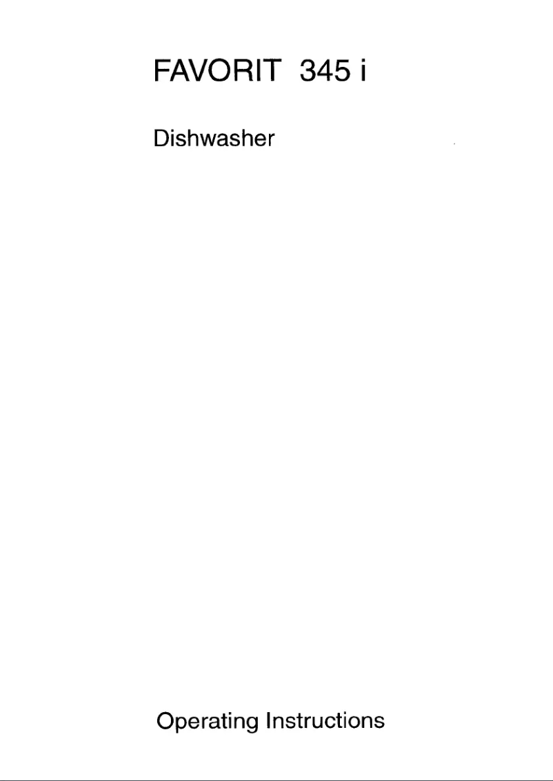 Image de la première page du manuel de l'appareil Favorit 345 I D