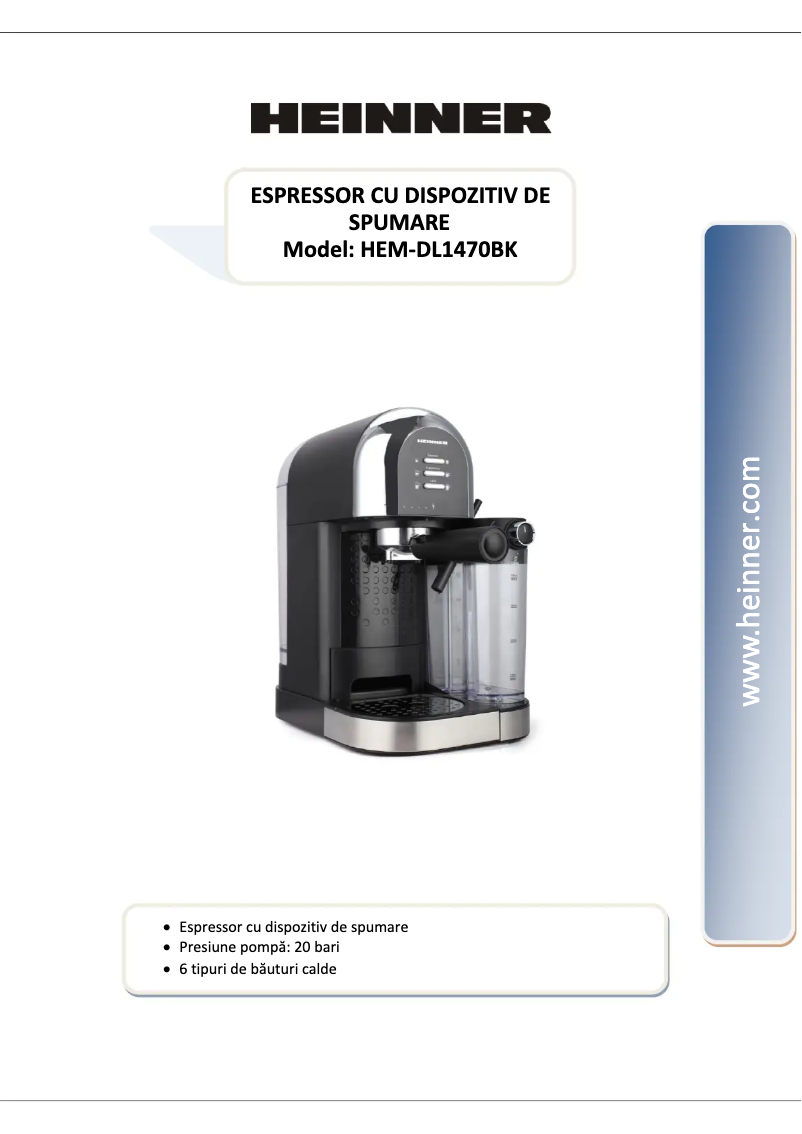 Image de la première page du manuel de l'appareil HEM-DL1470BK