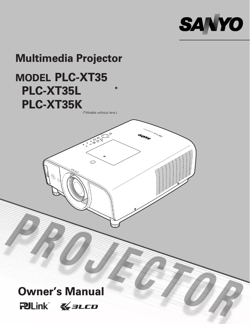 Page 1 de la notice Manuel utilisateur Sanyo PLC-XT35K
