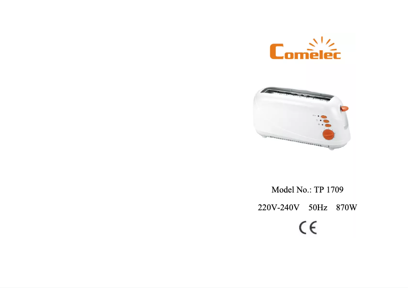 Page 1 of the manual User Manual Comelec TP 1709