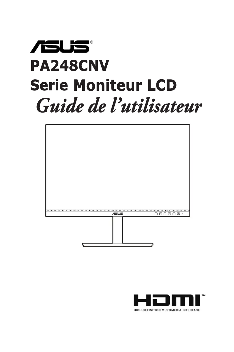 Page 1 de la notice Manuel utilisateur Asus ProArt PA248CNV