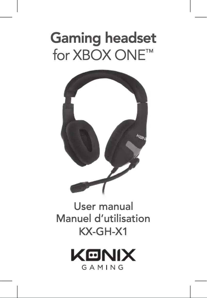 Page n°1 - Manuel utilisateur Konix KX-GH-X1