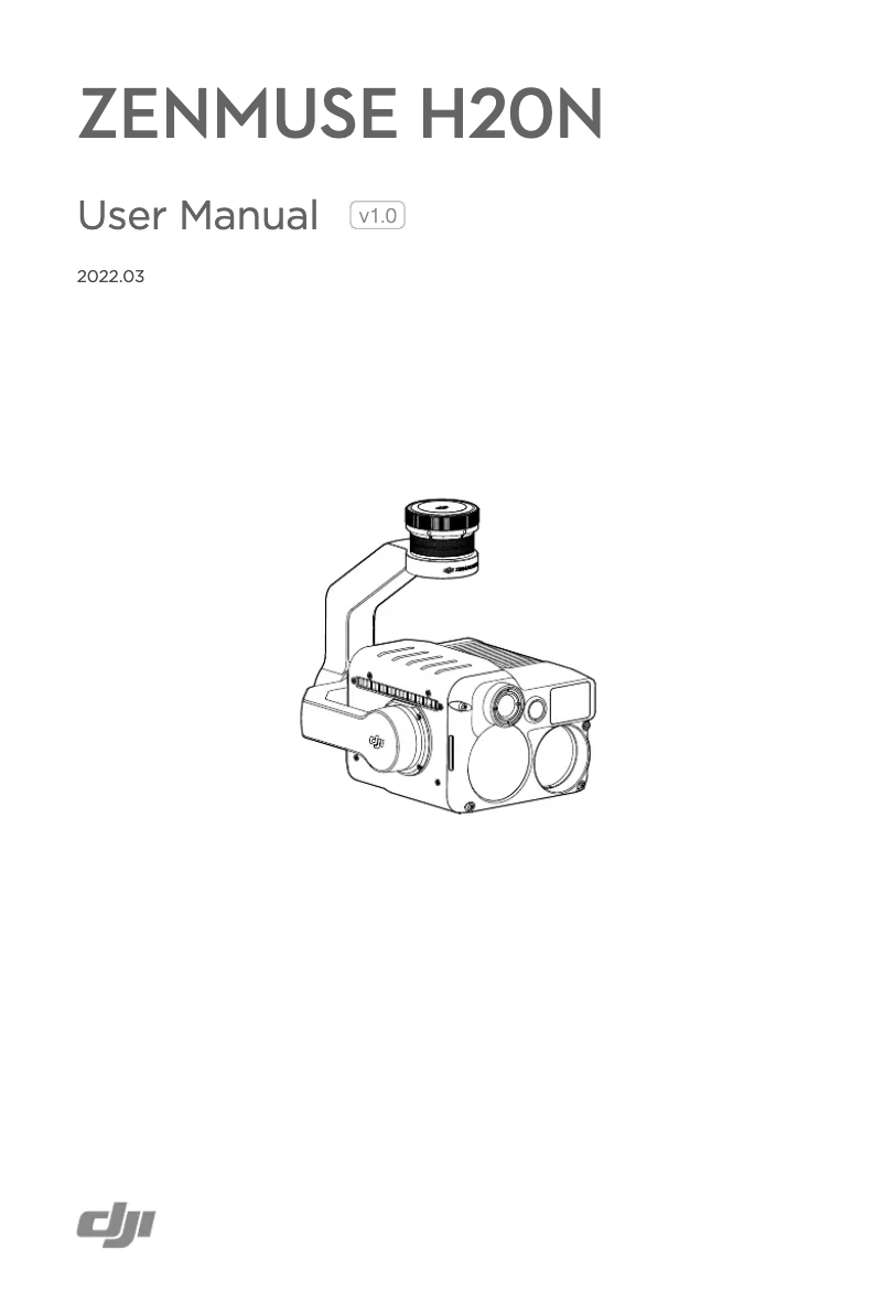 Page n°1 - Manuel utilisateur DJI Zenmuse H20N