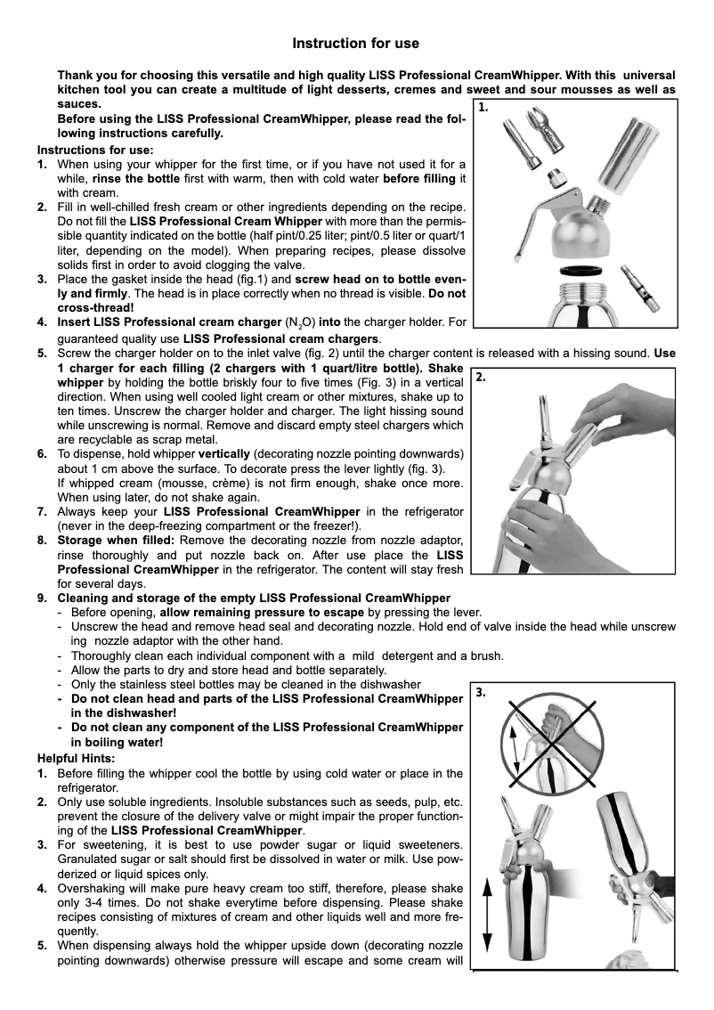 Image de la première page du manuel de l'appareil Pro