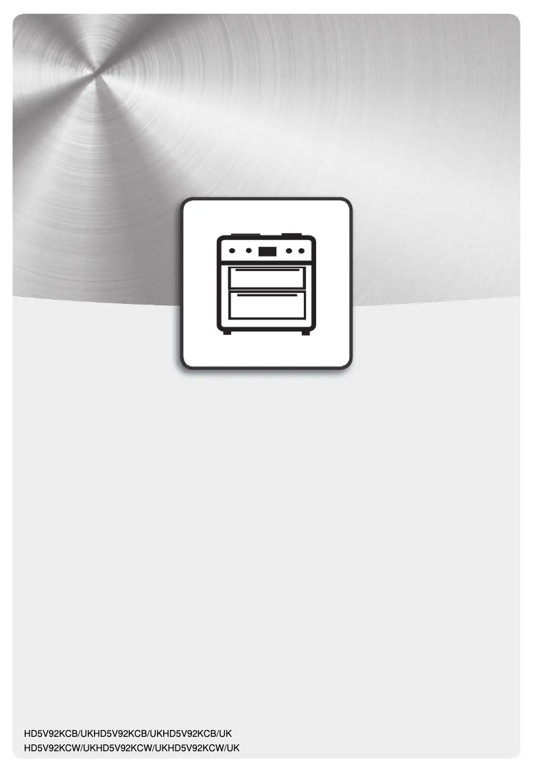 Page 1 de la notice Instructions / montage Hotpoint HD5V92KCB/UK