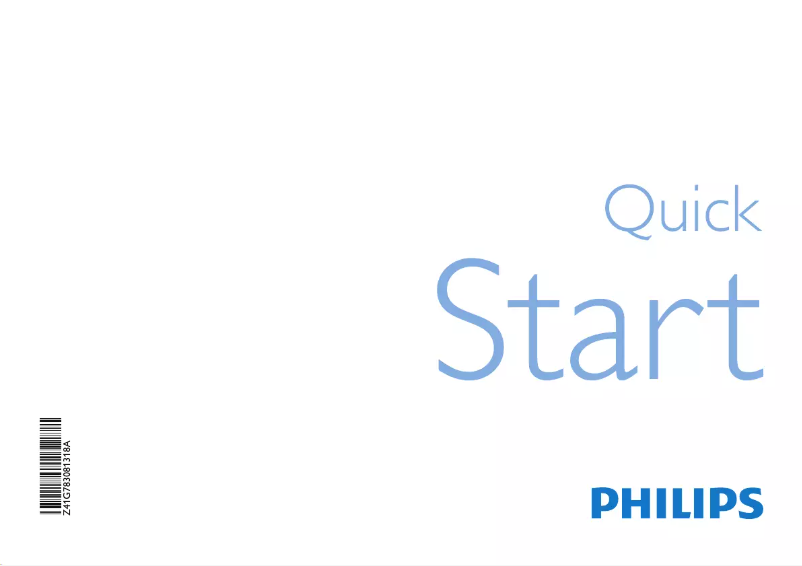 Page 1 of the manual Quick Start Guide Philips 37HFL5382
