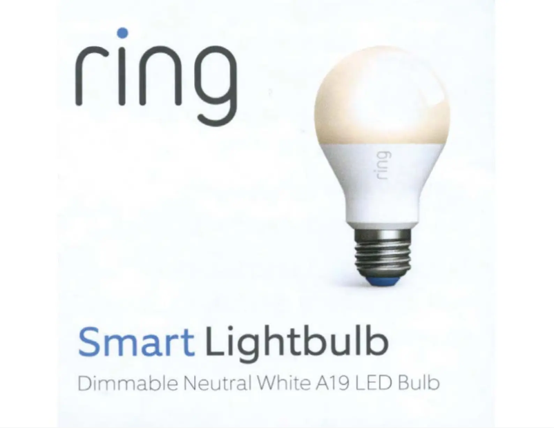 Page 1 de la notice Manuel utilisateur Ring A19 Smart LED Bulb