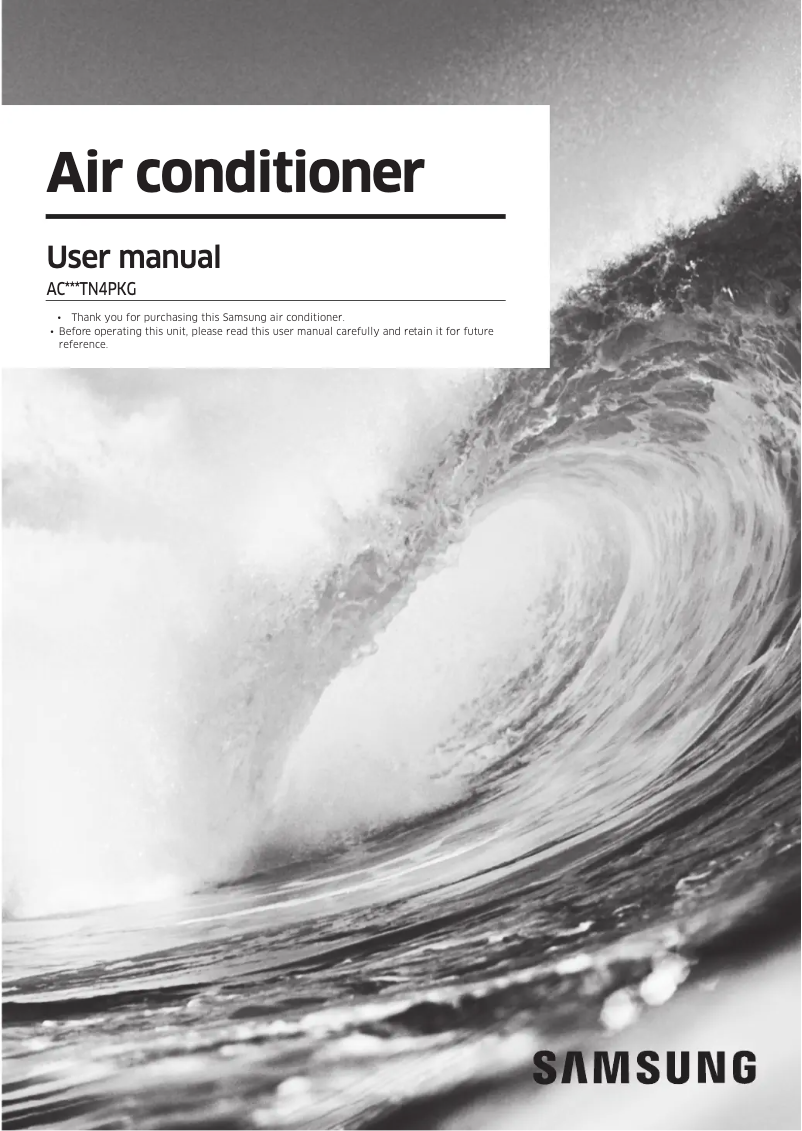 Page n°1 - Manuel utilisateur Samsung AC100TN4PKG