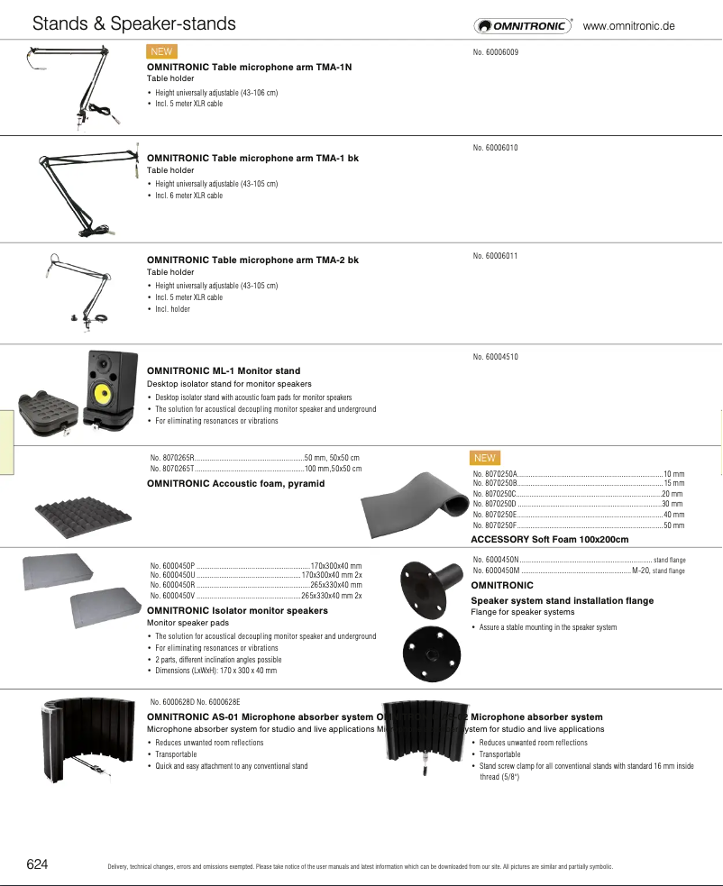 Página 1 del manual Catálogo Omnitronic AS-01