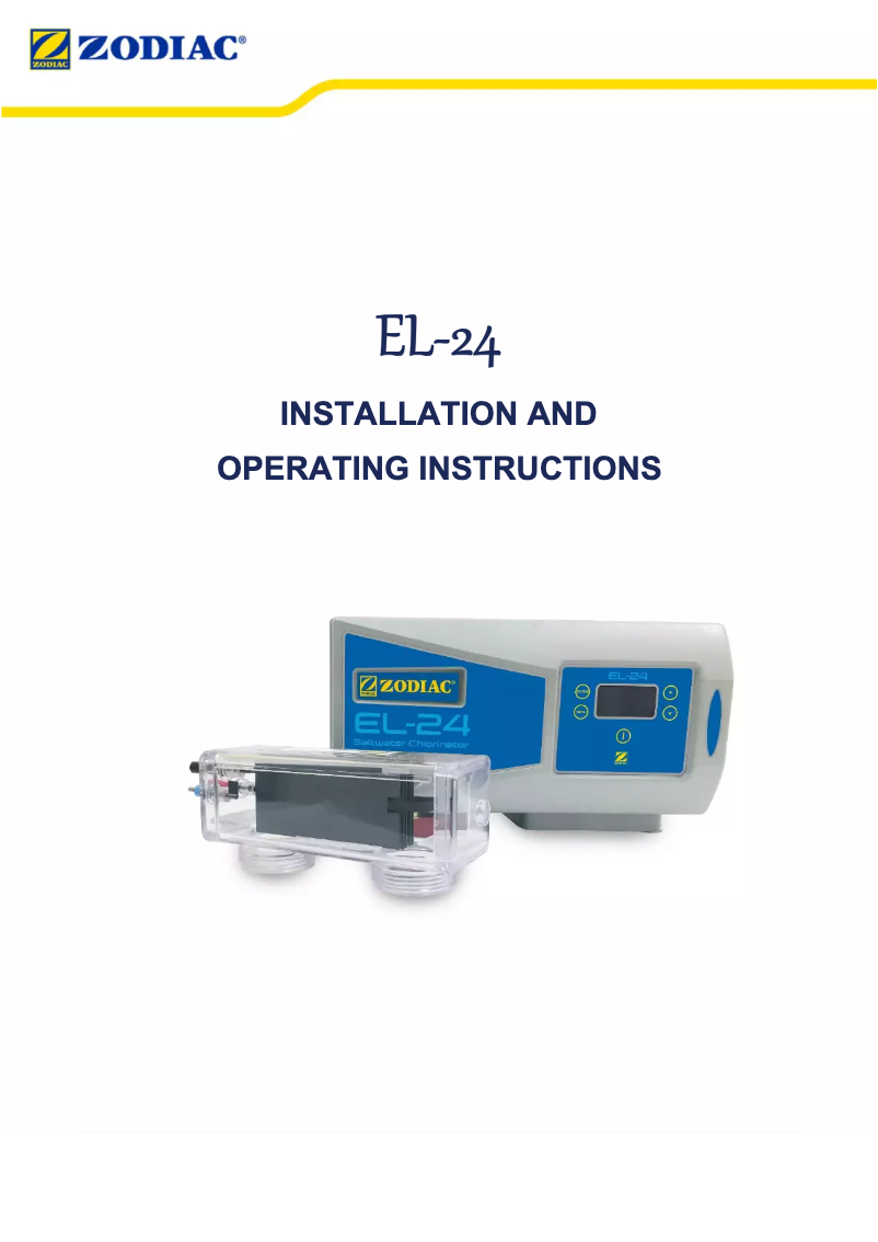 Page 1 de la notice Manuel utilisateur Zodiac EL-24