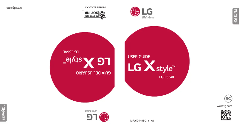 Page 1 de la notice Manuel utilisateur LG X Style