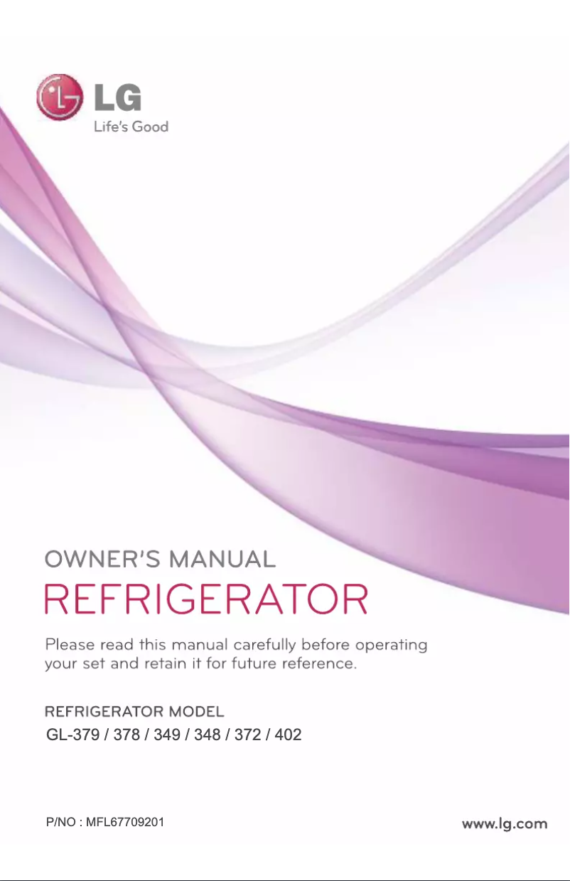 Page 1 de la notice Manuel utilisateur LG GL-D372JHSL