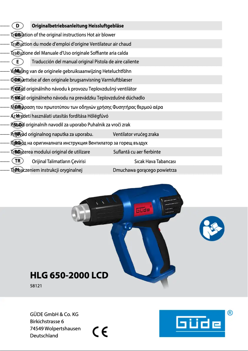 Image de la première page du manuel de l'appareil HLG 650-2000 LCD