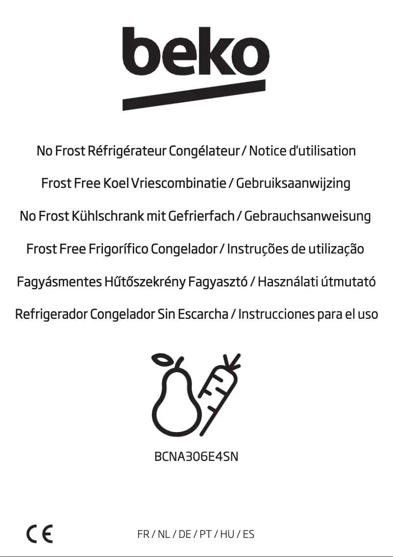 Page 1 de la notice Manuel utilisateur Beko BCNA306E4SN