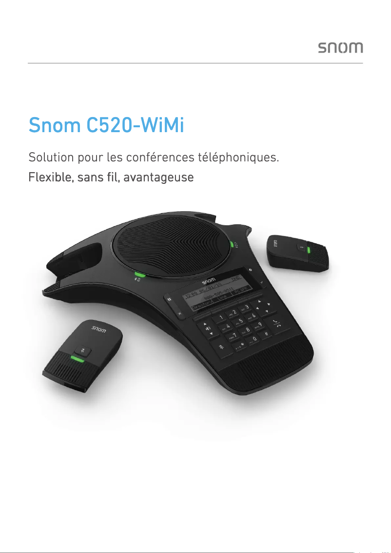 Page 1 de la notice Fiche technique Snom C520