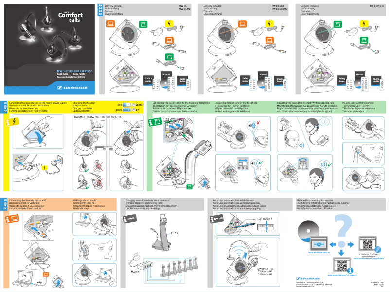 Page 1 de la notice Manuel utilisateur Sennheiser DW Pro 1