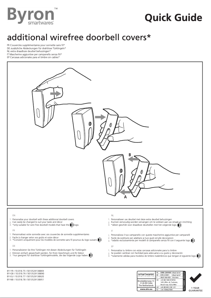 Imagen de la primera página del manual del dispositivo BY-YR