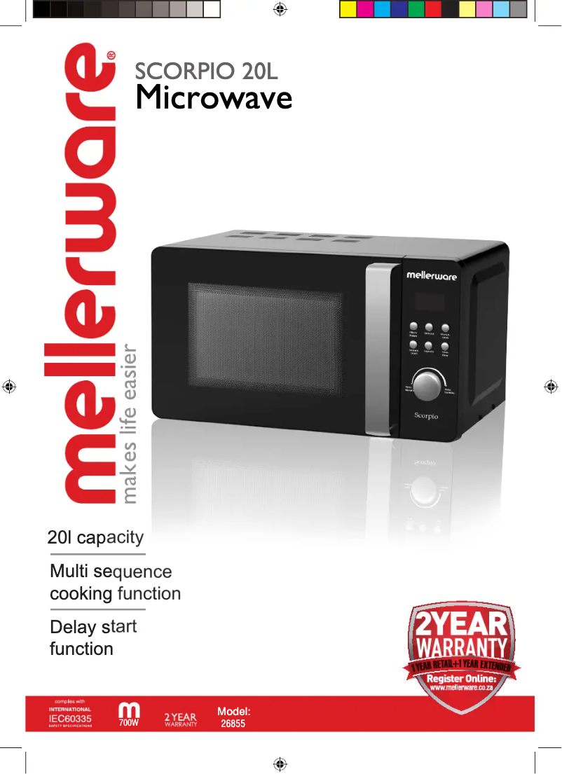 Page 1 de la notice Manuel utilisateur Mellerware Scorpio 26855